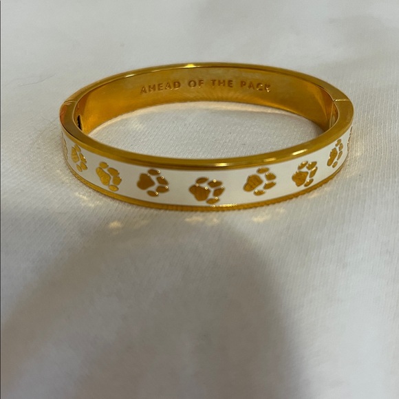 Kate Spade Gold and White Paw Bangle - Picture 4 of 8
